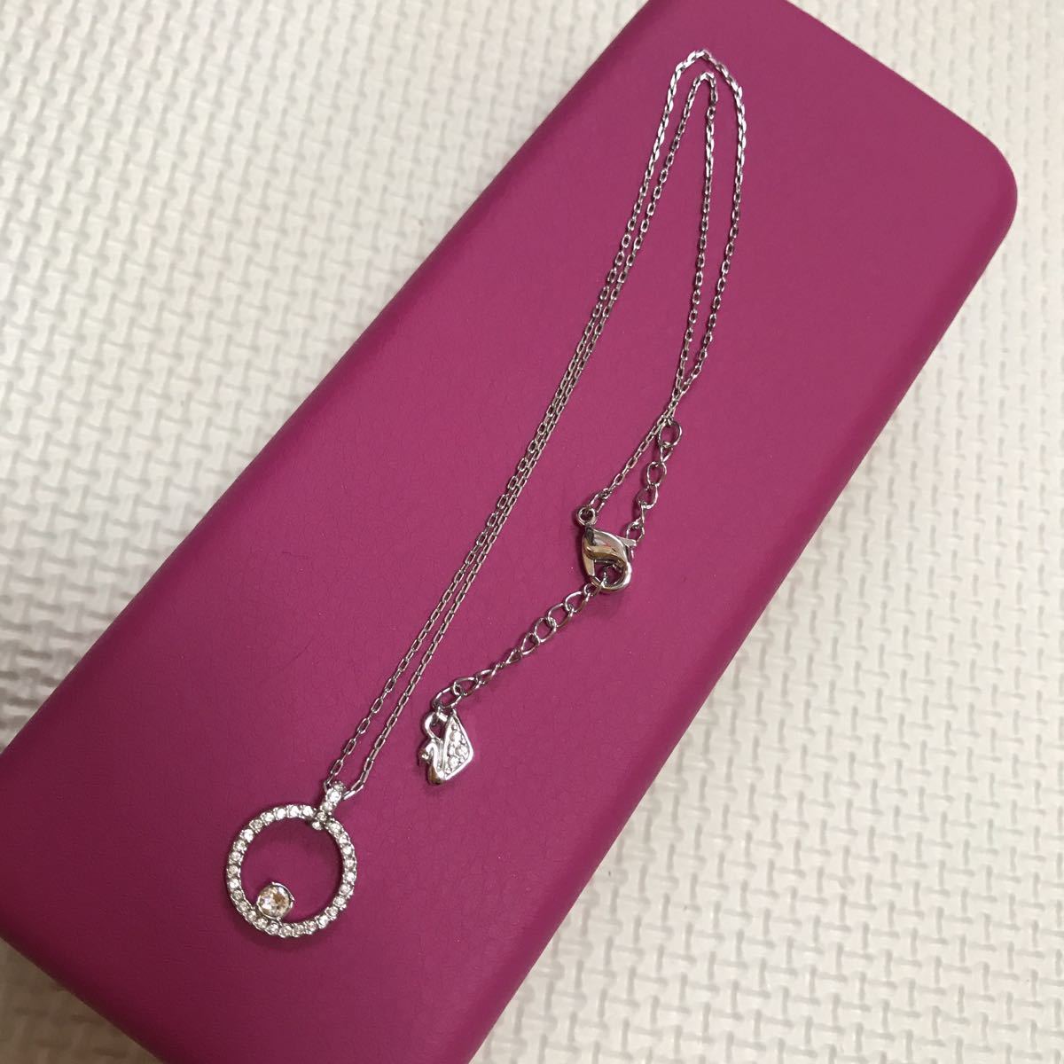 新品未使用 スワロフスキー ネックレス アクセサリー SWAROVSKI 5198686 CREATIVITY CIRCLE ペンダント レディース シルバー 箱あり_9