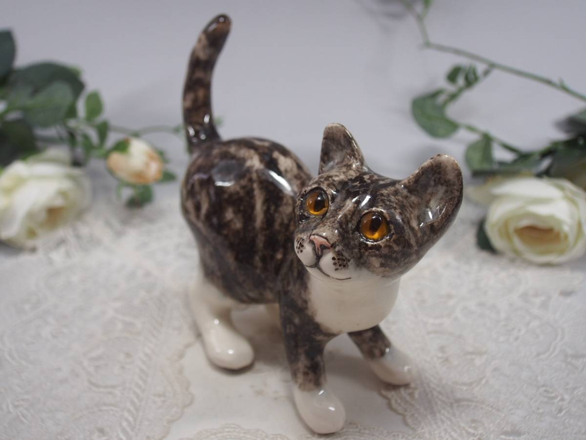SOLD ウィンスタンレイキャット ケンジントンキャット キジ白猫 陶器 