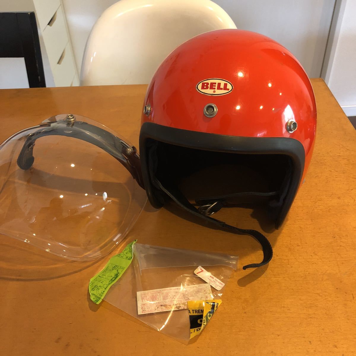 希少！BELL R-T 初期 橙 7inch/ビンテージヘルメットベルrtオレンジ