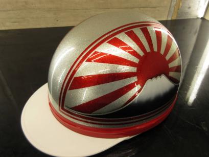 送料込！！カスタムコルク半 富士日章 銀赤ラメ 最安値003 富士