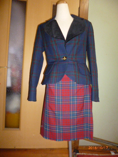 ☆Vivienne Westwood RED LABEL/チエックジャケット☆グリーン系・新品 