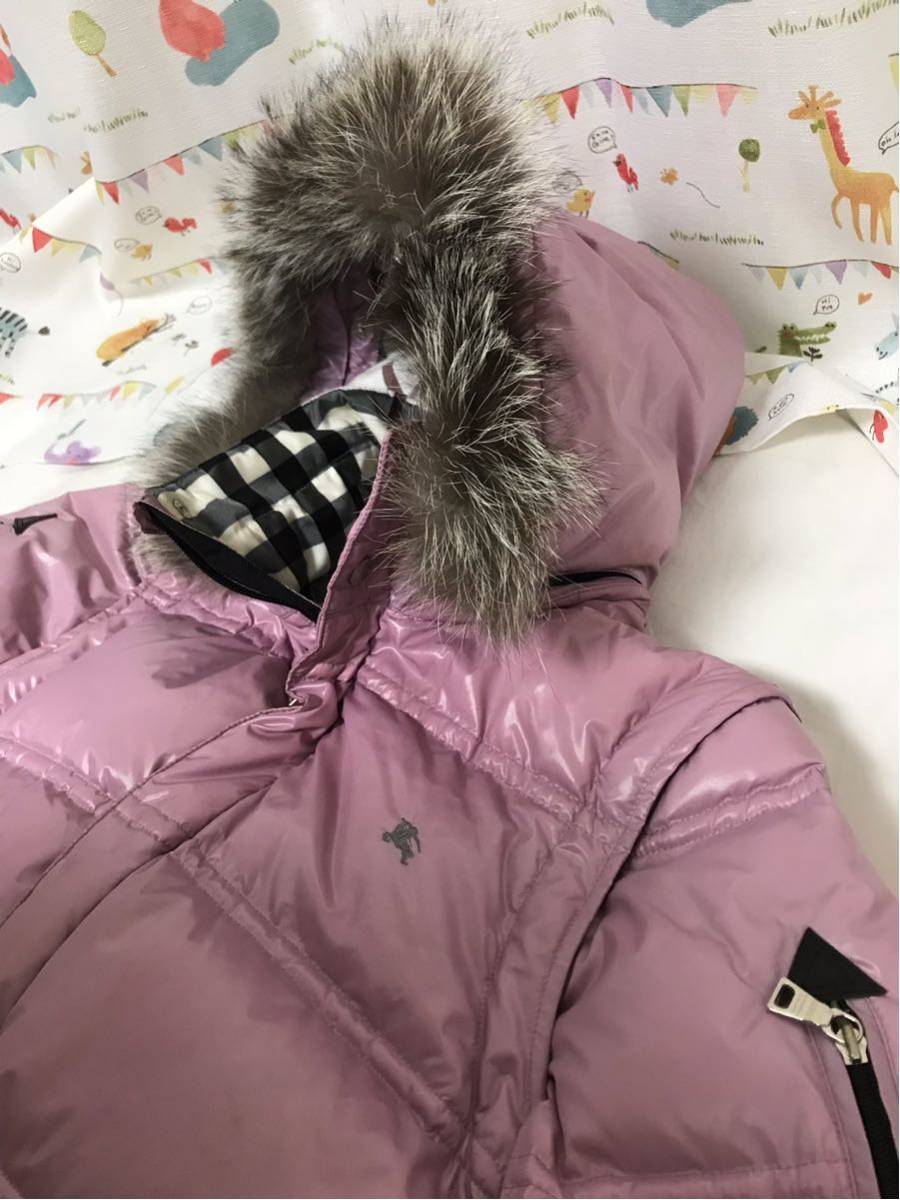 レディース バーバリー Burberry ダウン ベスト ファー ピンク ノバ