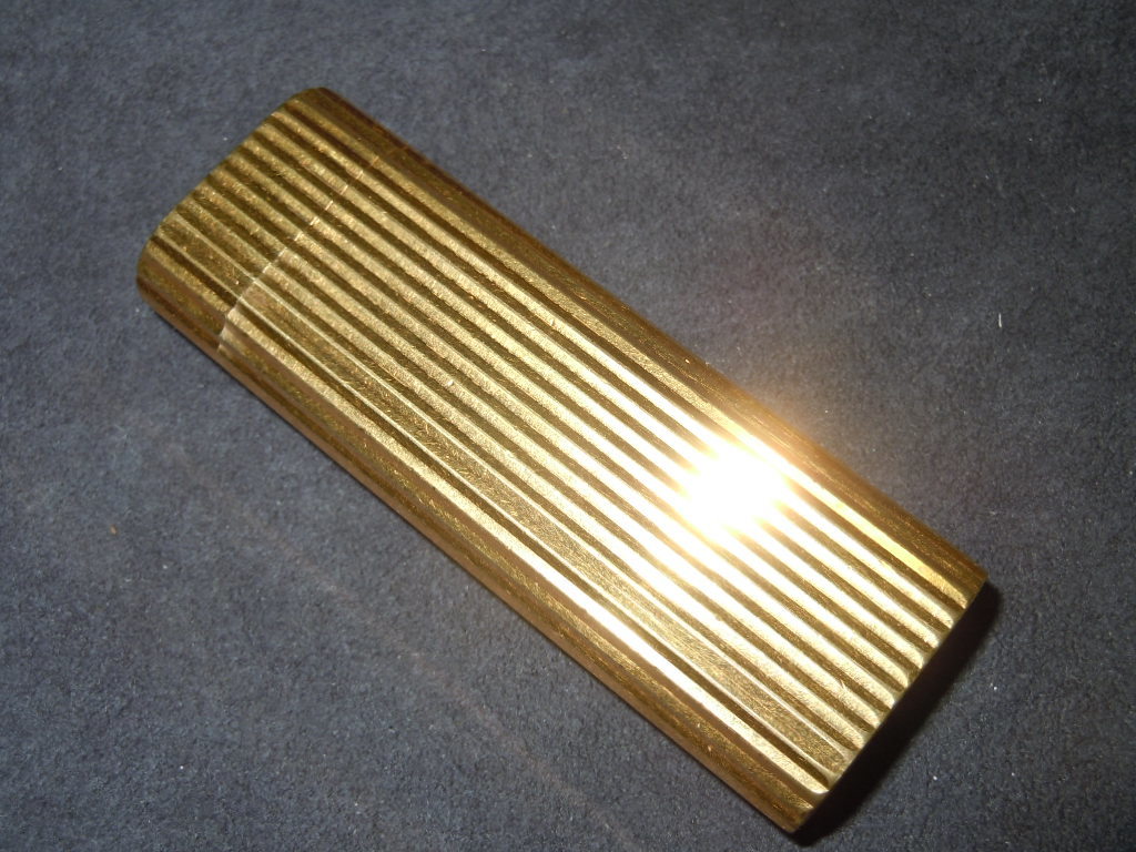 本物　CARTIER 　カルティエ ゴールドストライプ　ガスライター USED
