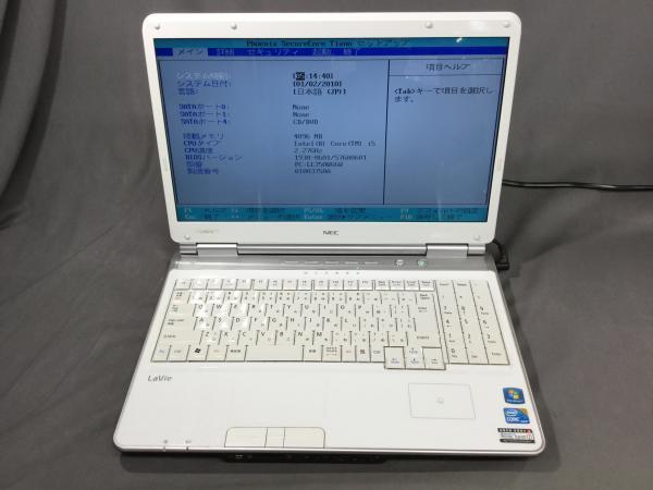 ジャンク!NEC PC-LL750WG6W○Core i5 M430 2.27G 4G
