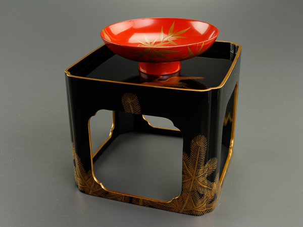 流】古美術品 蒔絵盃 盃台 箱付 IY934 【公式通販】