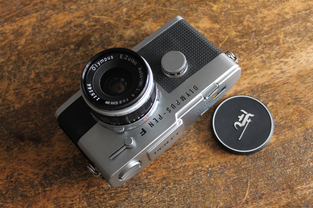 OLYMPUS PEN F 花文字 Auto S 38mm f1.8 露出計 美品 オリンパス ペン