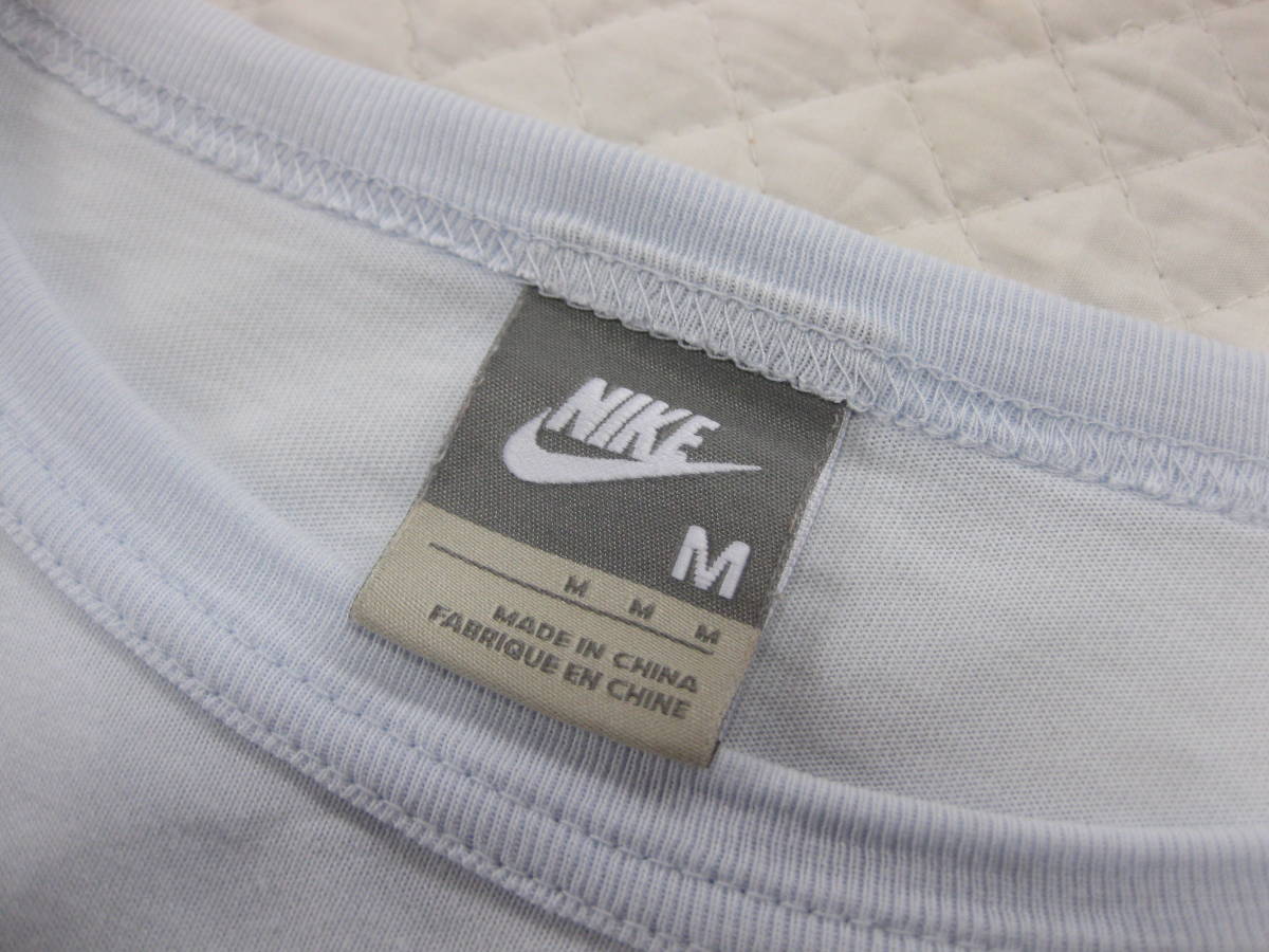□NIKE ゴツナイキ 4連 ロンT 水色 M□ヴィンテージ復刻風車(長袖T 