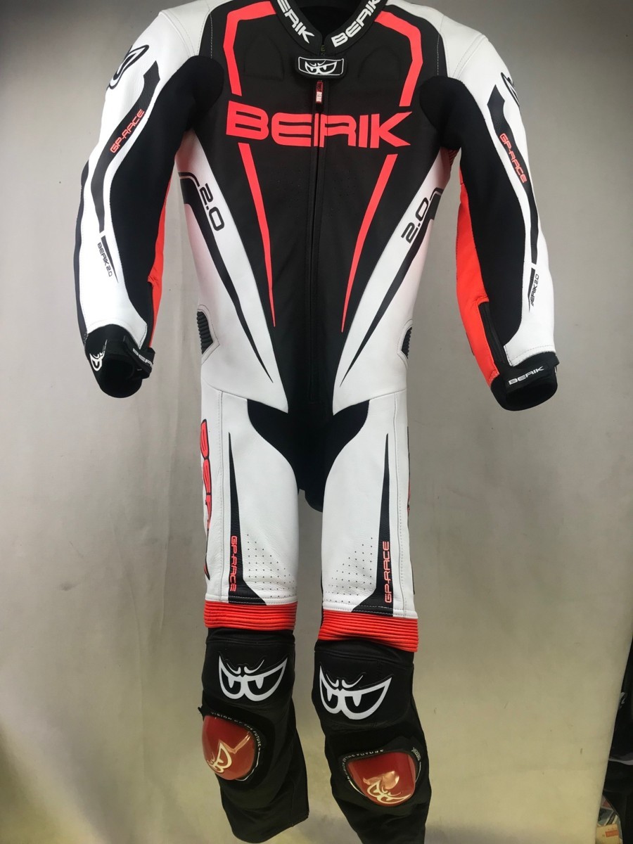 レーシングスーツ BERIK ベリック 中古品 革ツナギ | 0 赤白黒 XLW 