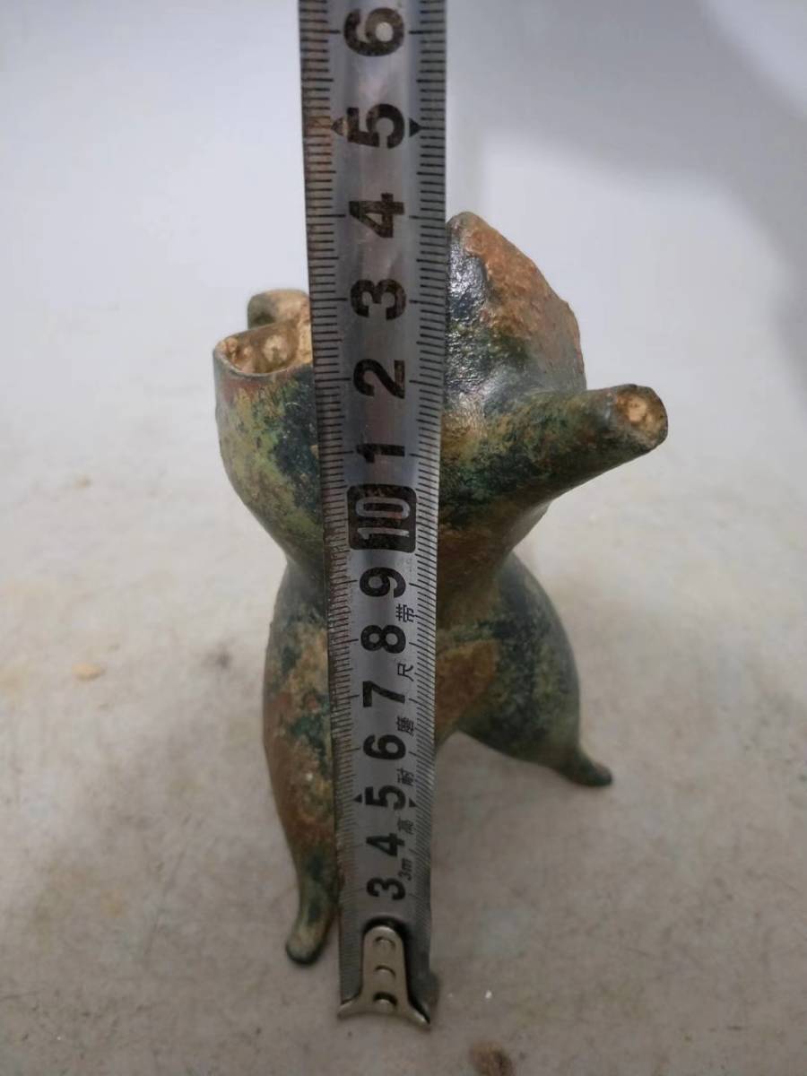 青銅器 細密細工☆古置物 青銅銘文三足鼎 □観心・時代旧