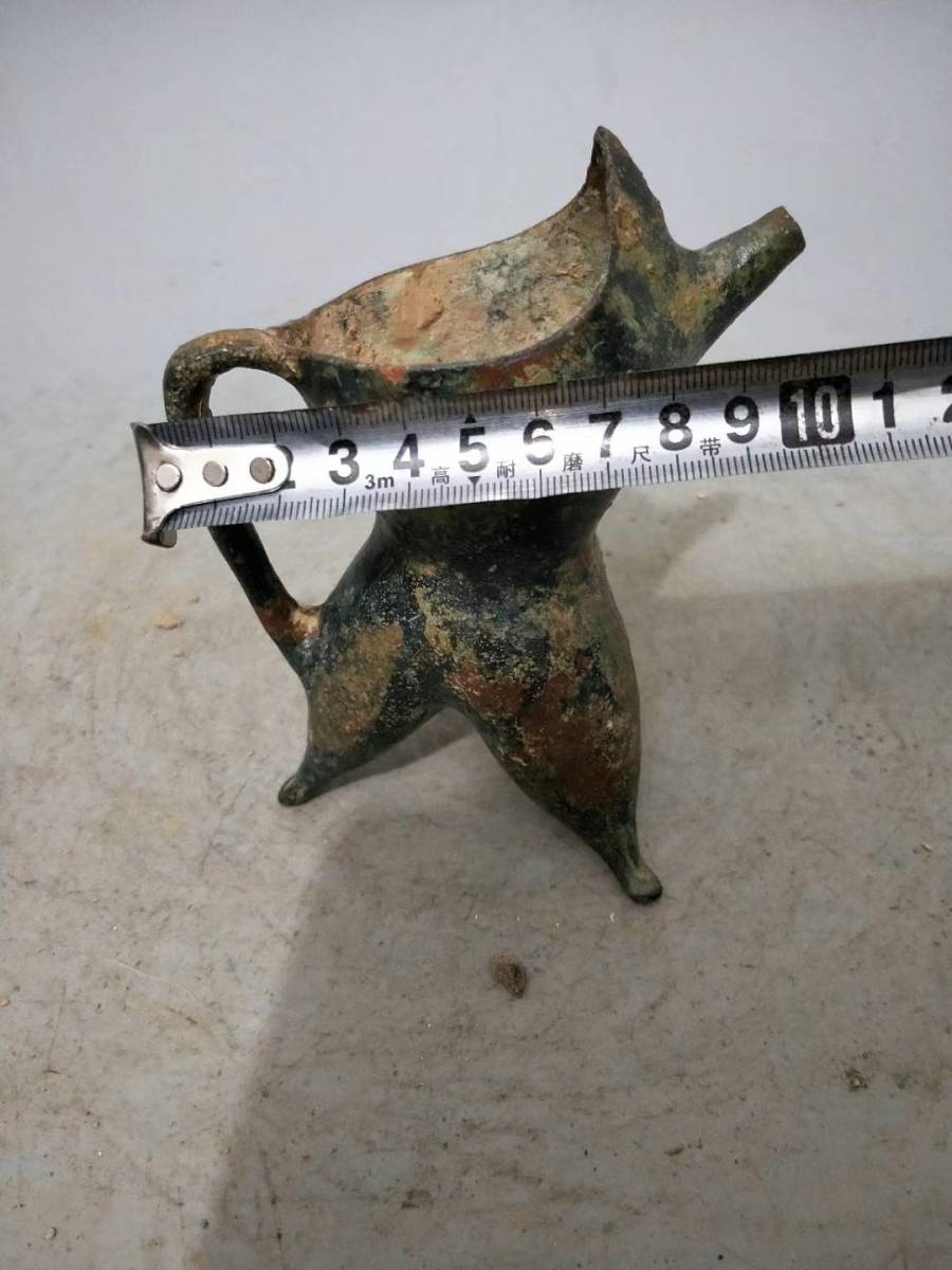 青銅器 細密細工☆古置物 青銅銘文三足鼎 □観心・時代旧