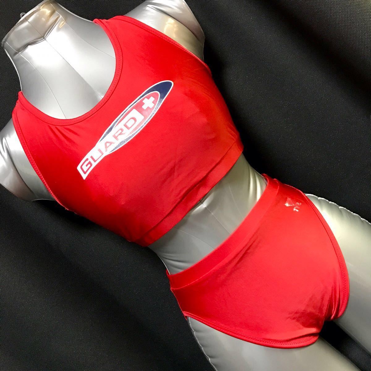 競泳水着 赤×黒 ライフガード　TYR TYR ティア セパレート 競泳水着 LLサイズ 辻堂ライフセービングクラブ