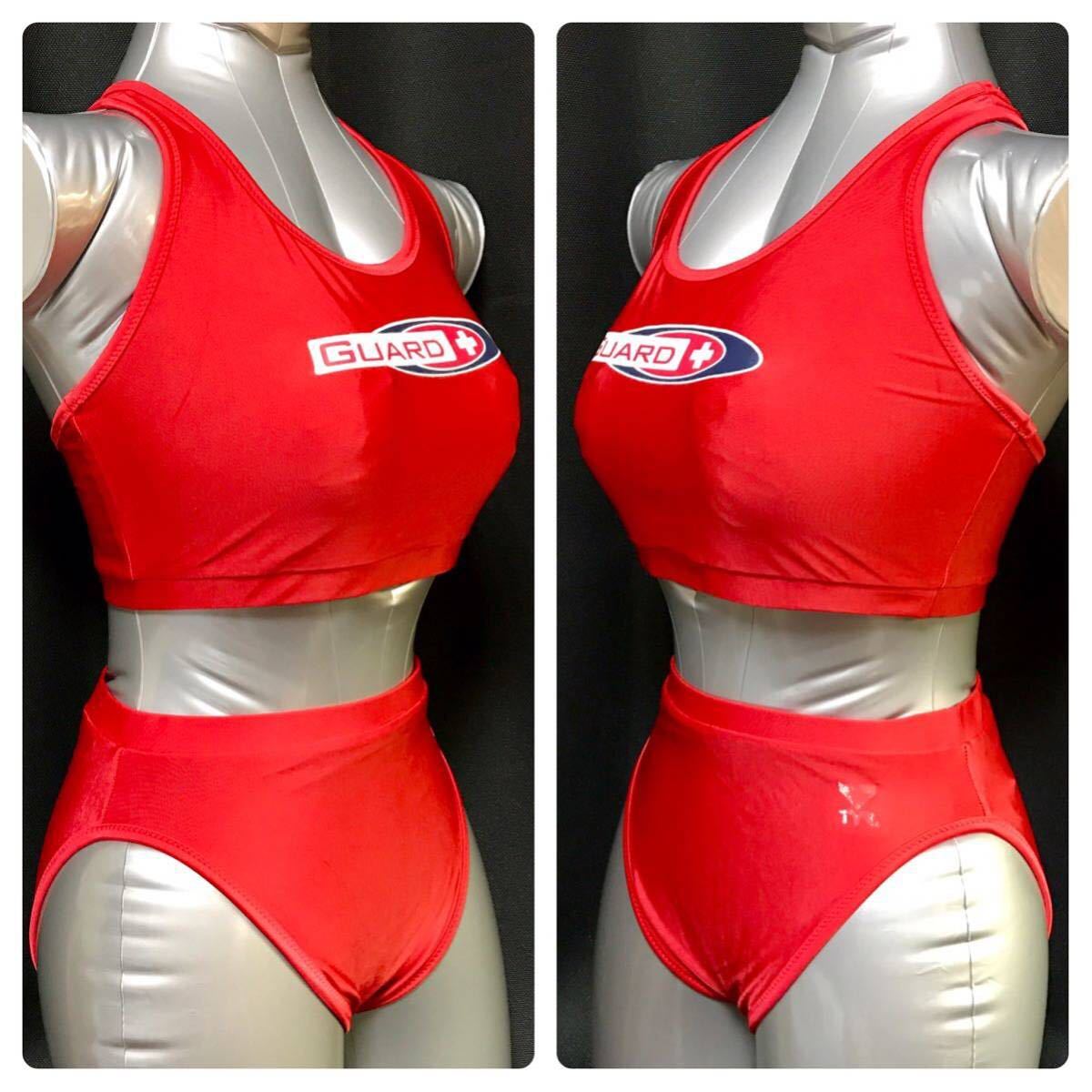 競泳水着 赤×黒 ライフガード　TYR TYR ティア セパレート 競泳水着 LLサイズ 辻堂ライフセービングクラブ