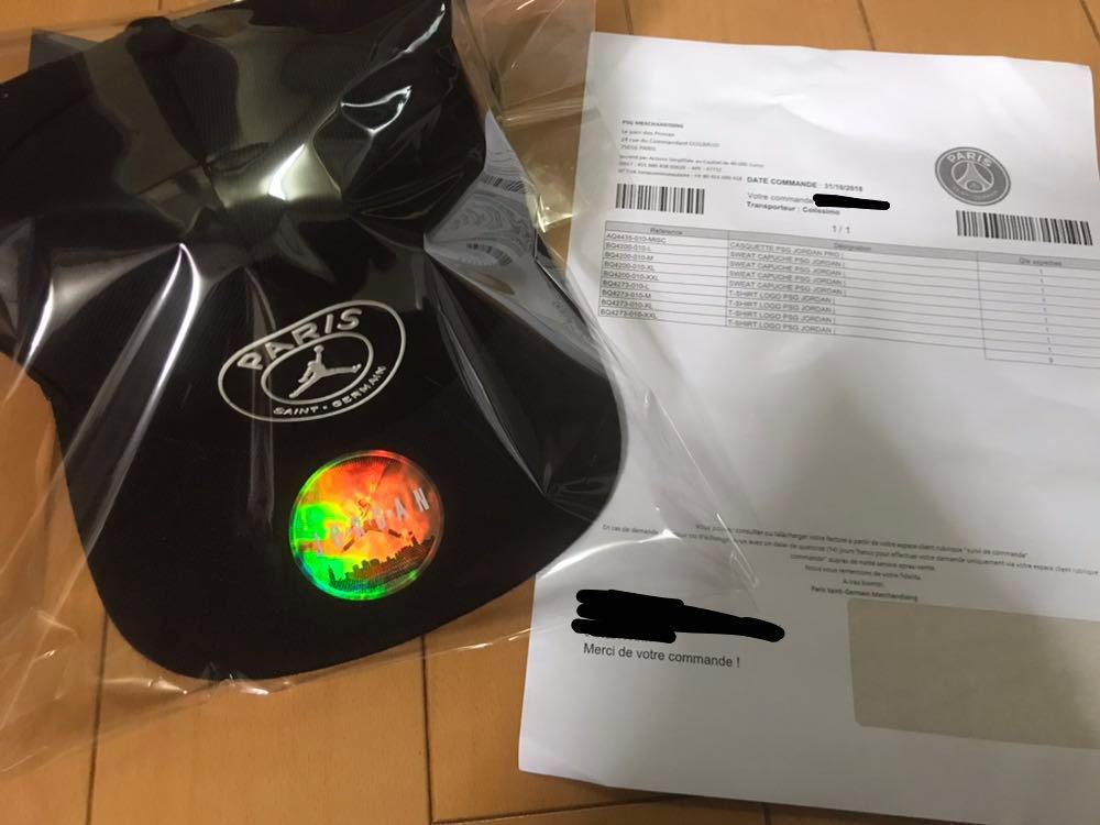 新品 正規品 PSGオフィシャル購入 ブラック キャップ NIKE Jordan x PSG ジョーダン パリサンジェルマン パーカー ナイキ 