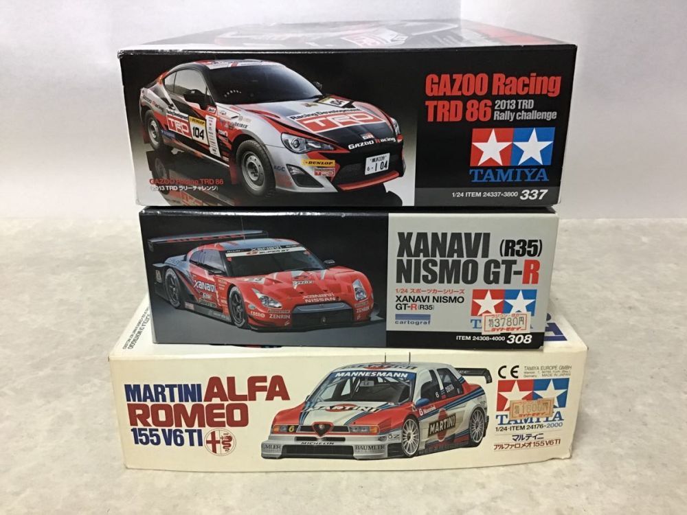 タミヤ 1/24 マルティニ アルファロメオ155 V6TI ザナヴィ(R35)ニスモGT-R 等