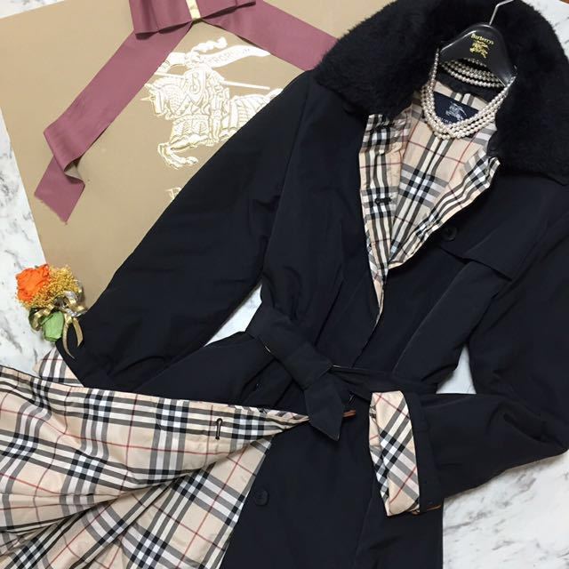 極上BURBERRY10万超【高級感溢れるファー】超美品 綺麗なシルエット 