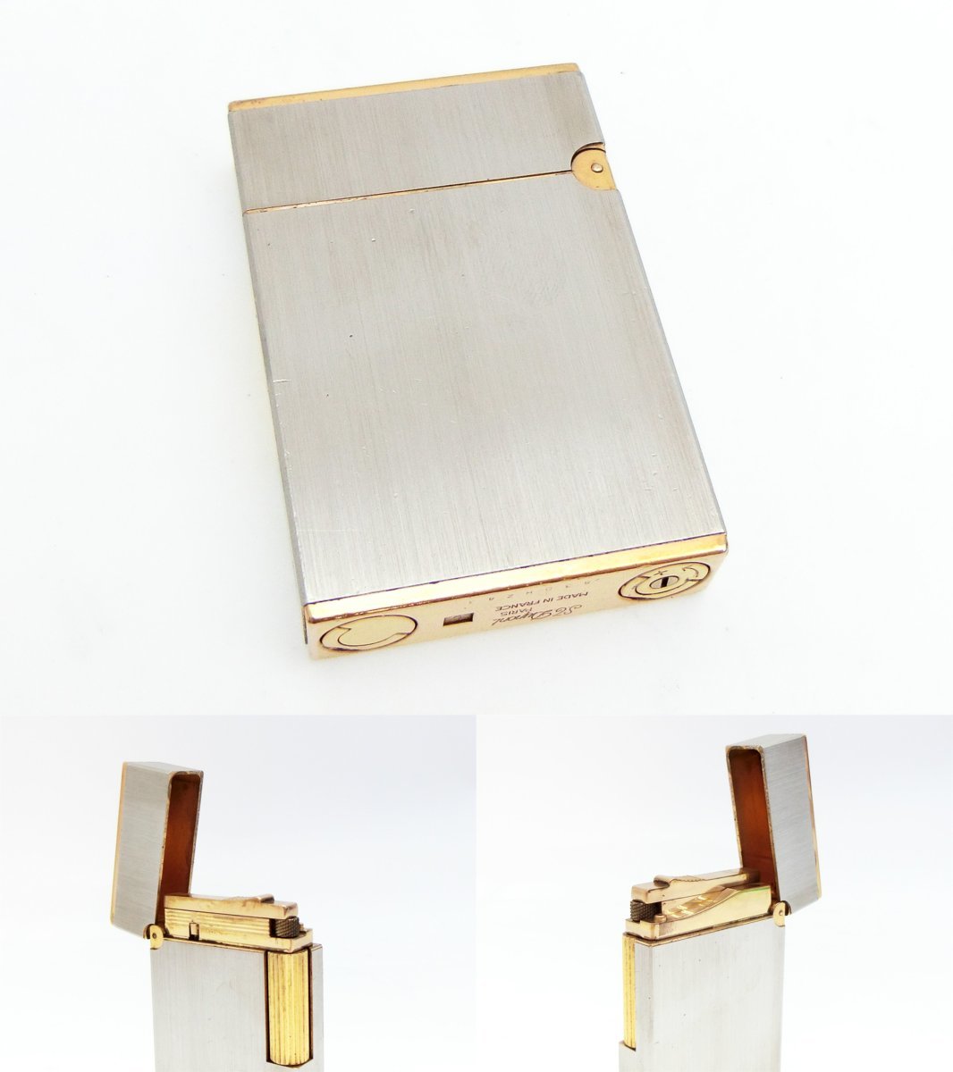 ◆N14757 超快音 ST Dupont デュポン ギャッツビー ガス ライター 香里奈 モデル サロメライン