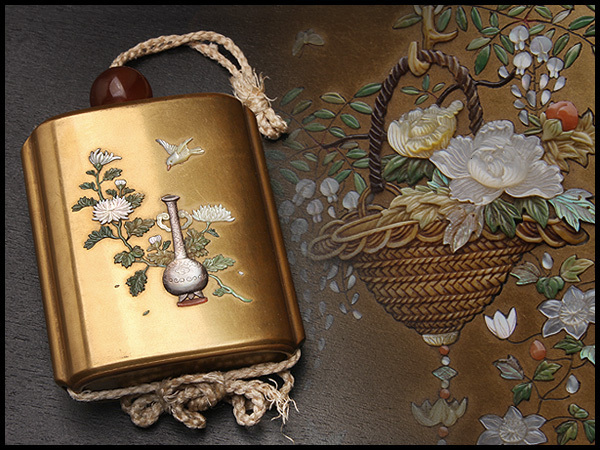 ▽良▽『輪島慶塚』作竹蒔絵黒蝋色硯箱 共箱 書道具文房具 | TSUM1947.BY