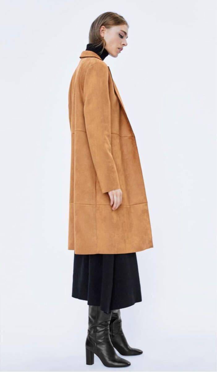 ZARA スエード風コート キャメル Mサイズ(9～11号) 2018AW ザラ 