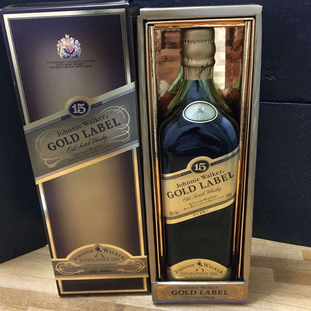 【未開封】オールドパー クイーンサイズ 937.5ml 43% Johnnie Walker】ジョニーウォーカー GOLD LABEL 15年 未開栓 保管品