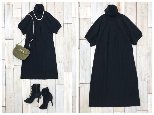 ◆美品◆ セオリー ◆タートルネックニットワンピース◆　ウール素材　シンプルデザイン　秋冬　2サイズ