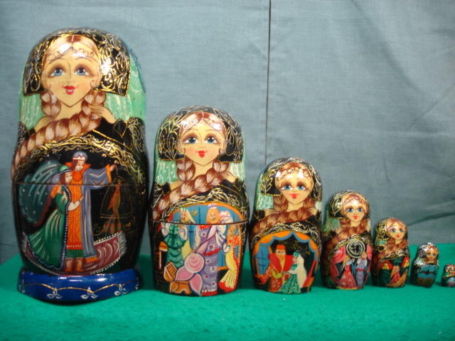 マトリョーシカ人形 入れ子人形 ロシア製 7層手作り おもちゃ