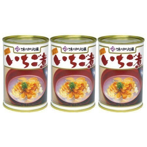 ☆★SNSで話題★☆新品☆未使用★ 元祖いちご煮 ウニとアワビの潮汁 T-J8 415g×3缶セット 【味の加久の屋】【青森名産