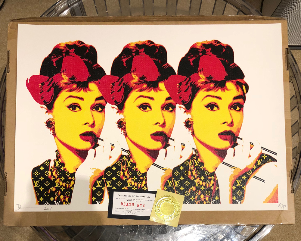 希少！本物！2017年 世界限定100枚 DEATH NYC オードリーヘップバーン