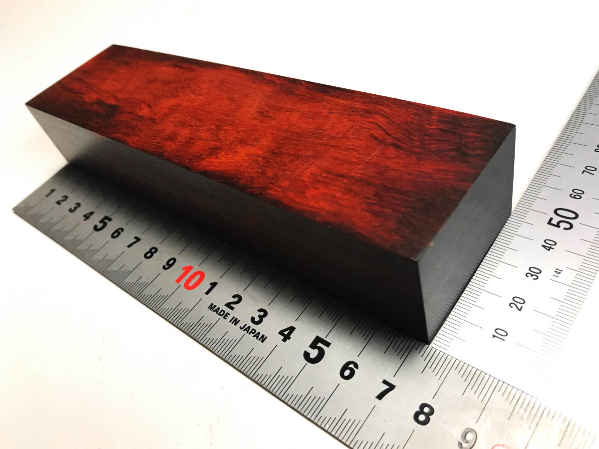 5. 老紅木 美材 173mm【印度檀香紫檀 野生 老料 高密 高油 古山】★希少銘木 Authentic natural wild old Lobular Red Sandalwood of India