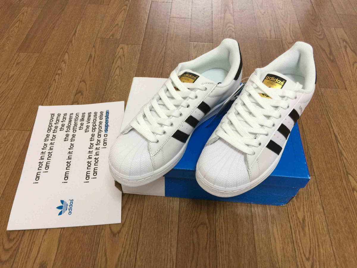 新品 未使用 スーパースター スニーカー ユニセックス adidas アディダス superstar J 男女兼用 UK6 24.5cm