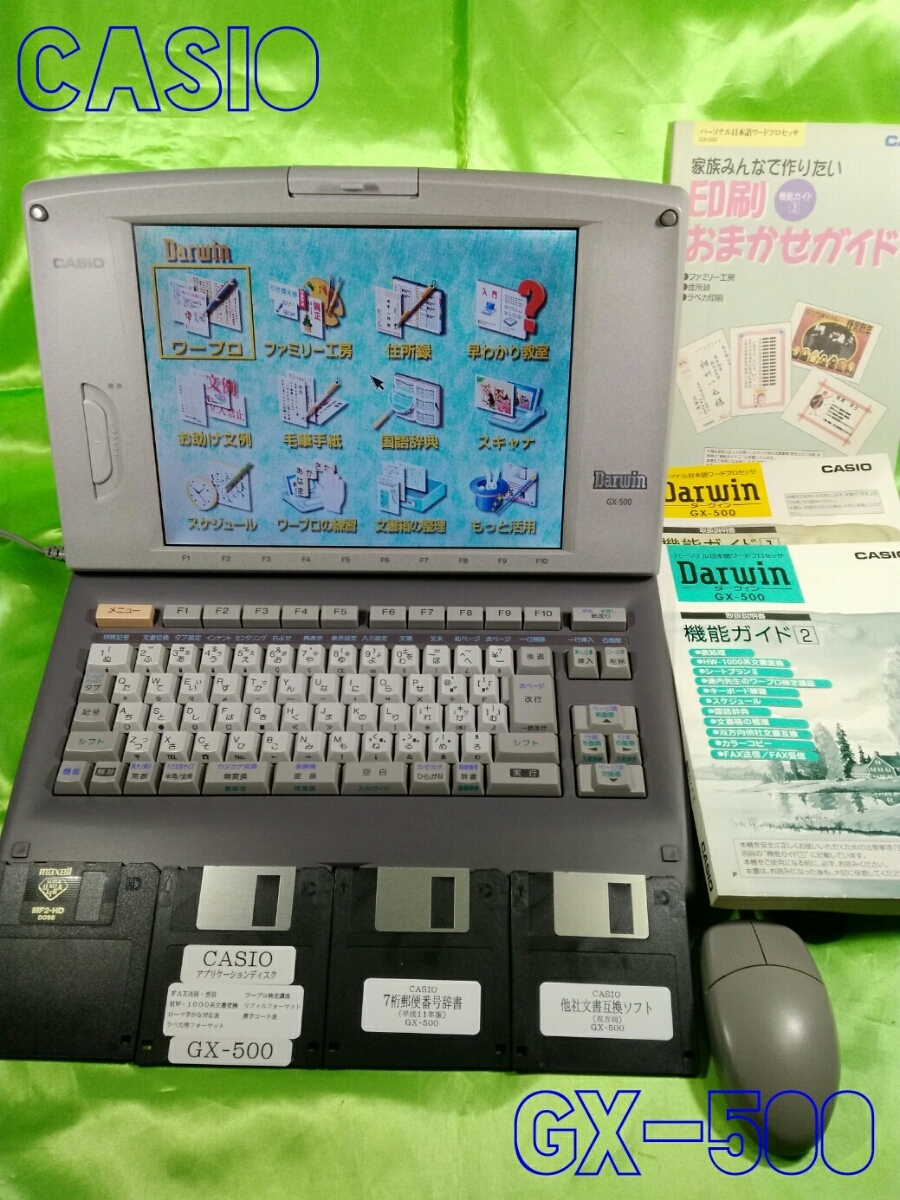 CASIO Darwin カラー液晶ワープロ GX-500 Darwin ワープロ GX-500 付属