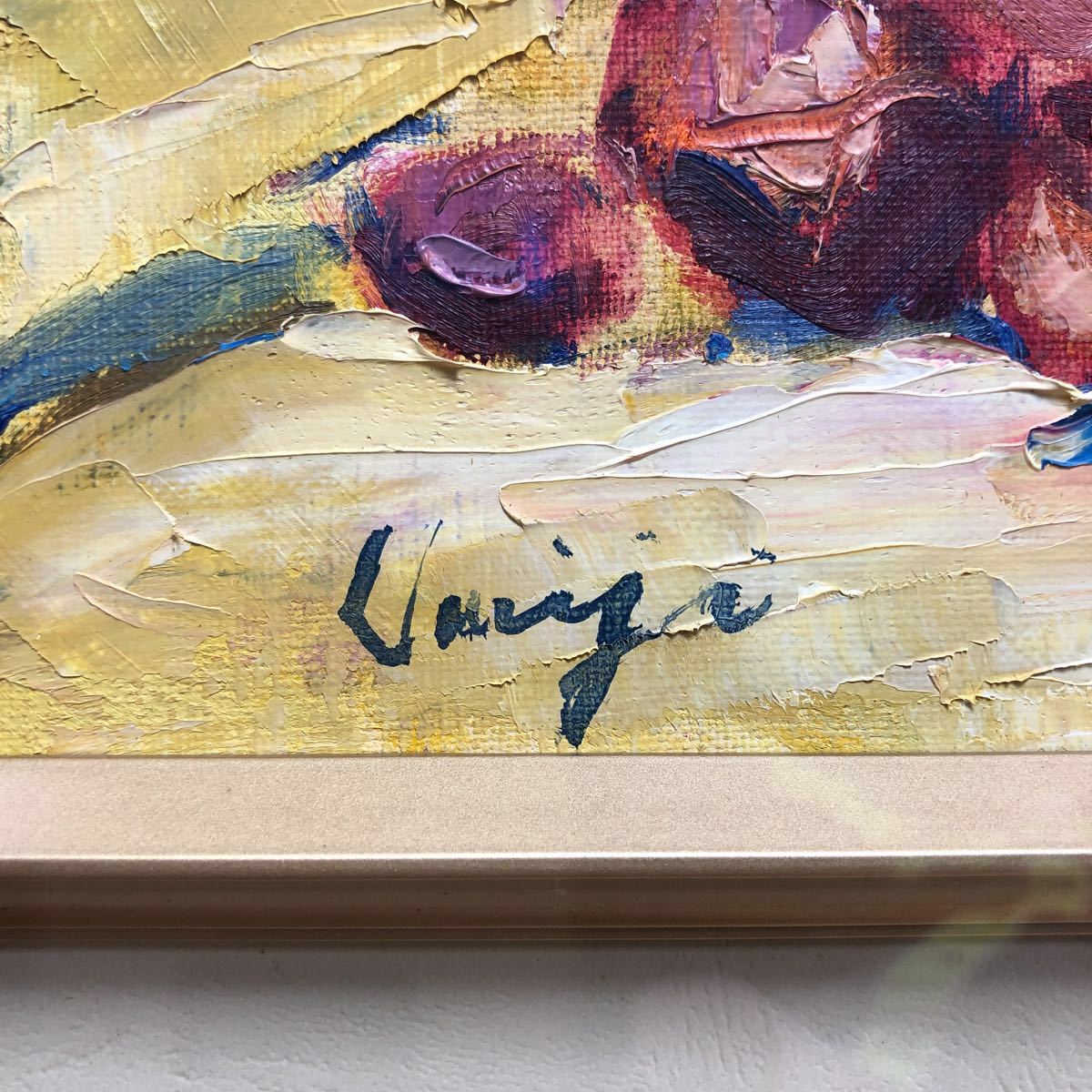油絵 額入り 作者不明(サイン有り) 美術品 ホビー、カルチャー 【公式