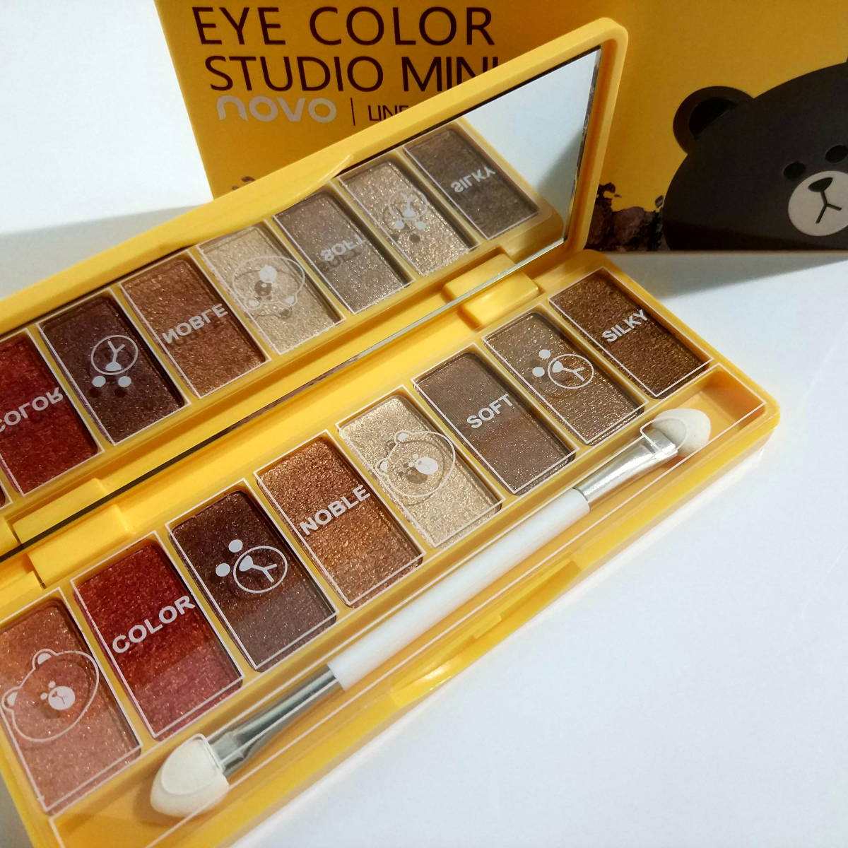送料無料　NOVO Lineフレンズ　アイシャドウ　#5 ブラウン　パレット カラーパレット アイメイク パレットアイシャドウ　韓国　コスメ_1