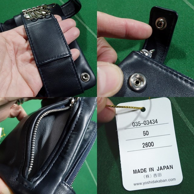 新品同様 PORTER CRUST レア キーケース付き 折り財布 シープスキン □ポーター CRUST シープスキン羊革 コイン＆キーケース コンパクト