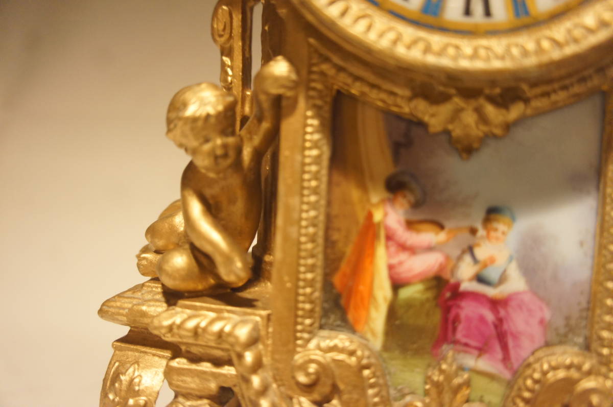 フランス美術AD．MOUGIN 1880年代 オールドセーブル磁器