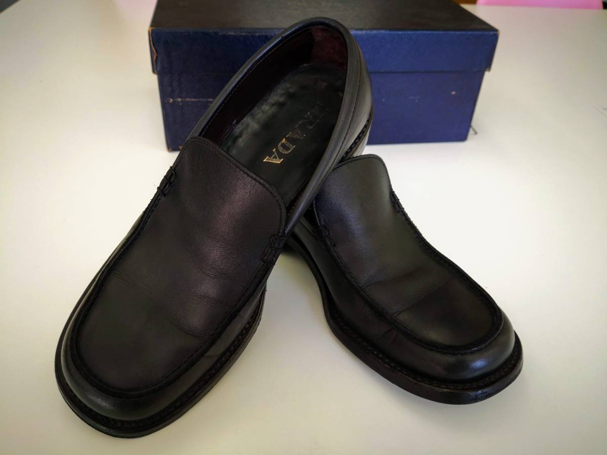 購入ネット ☆ PRADA （プラダ） 革ソール ローファー サイズ 6.5 箱 