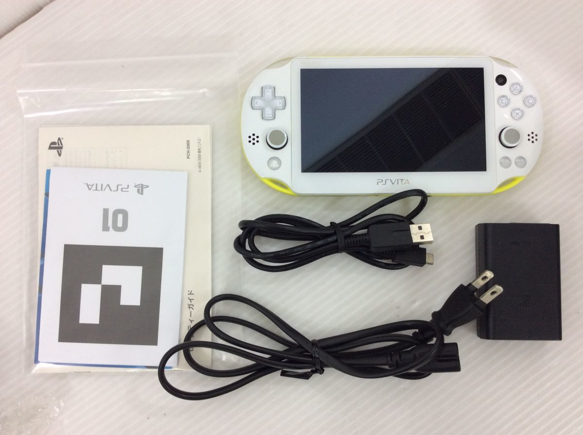 ジャンク Vita PlayStationVita Wi-Fiモデル:ライムグリーン⁄ホワイト 