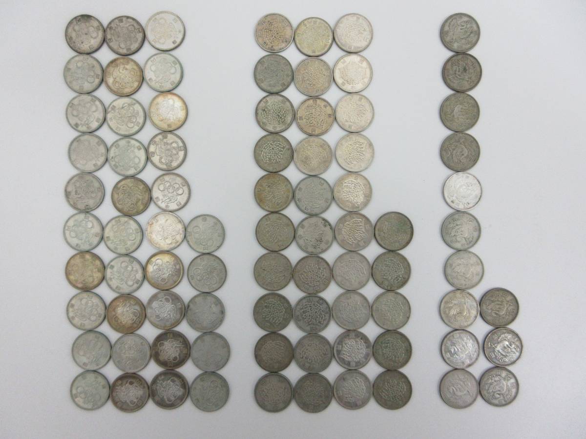 ◇【A2702】100円銀貨 83枚 オリンピック35枚 稲35枚 鳳凰13枚