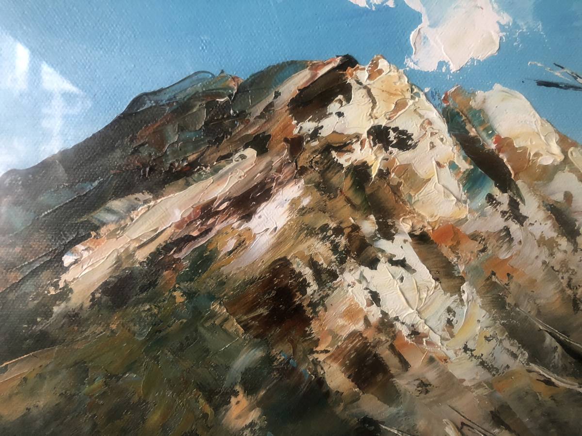 油絵 肉筆 | F30号 （岡島哲夫） 大型サイズ約80cm 風景画 油彩画 肉筆