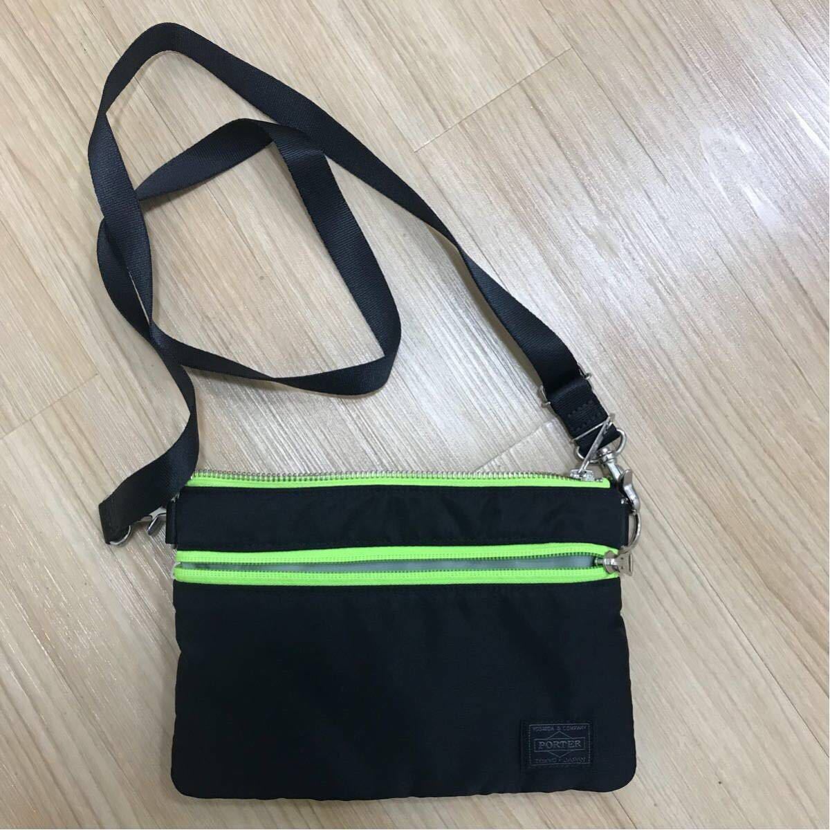 美品　ポーター×ビギン　山手線カラー　吉田カバン　ビギンマーケット限定色　PORTER×Begin　ショルダーバッグ　サコッシュ ポーチ x | 吉田カバン MAIZURU WORKS 0