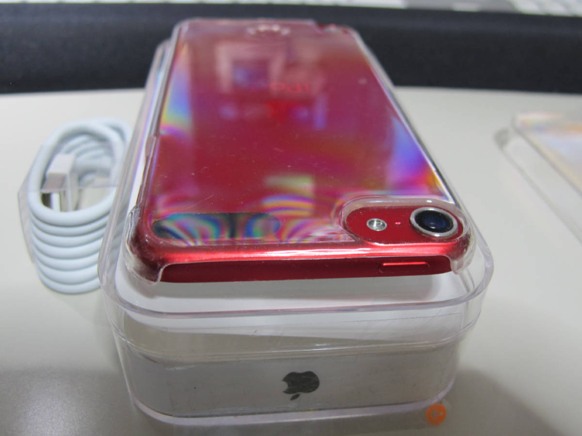 iPod touch 5G　限定色赤　32G 動作品　ロックオフ 美品 元箱 取説 アップルシール ケーブル　保護用透明ケース iPod Touch Apple 一目惚れするくらい綺麗で真っ赤！iPod (PRODUCT) 香港