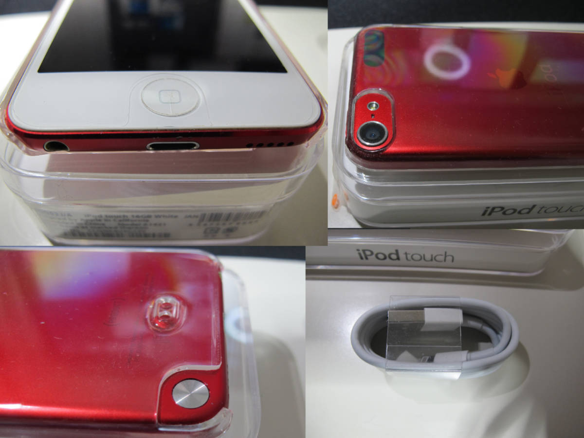 iPod touch 5G　限定色赤　32G 動作品　ロックオフ 美品 元箱 取説 アップルシール ケーブル　保護用透明ケース iPod Touch Apple 一目惚れするくらい綺麗で真っ赤！iPod (PRODUCT) 香港