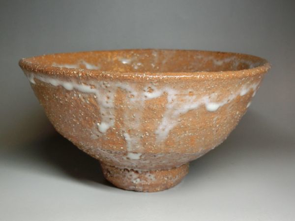 野坂康起　　萩焼　　茶碗　　共箱