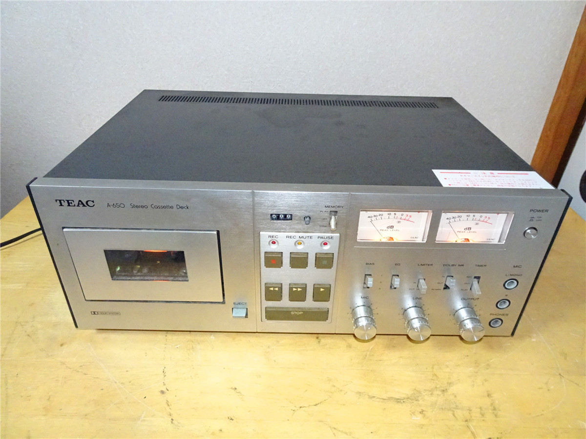 ☆TEAC ステレオカセットデッキ A-650 ティアック ジャンク【40 一般