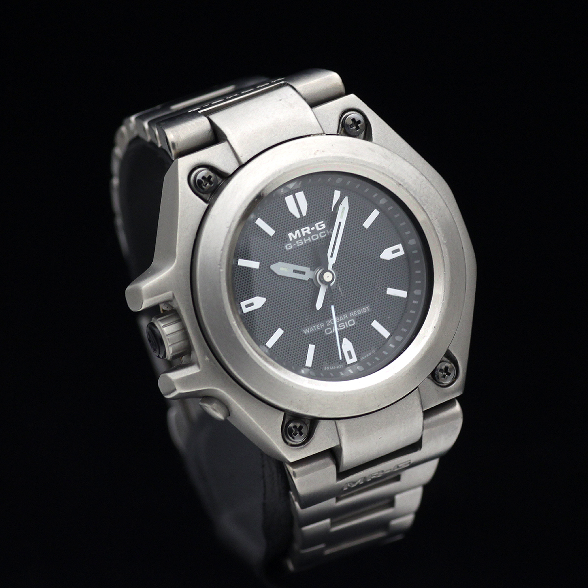良品 カシオ G-SHOCK MR-G MRG-120TZ-8A JAZZ メンズ チタン レフティ 