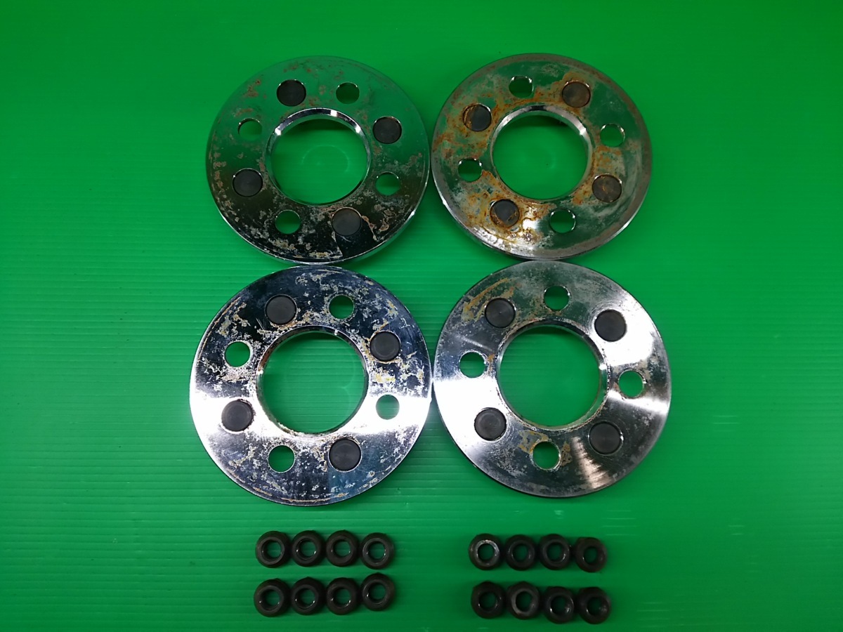 0498@2088　ワイドトレッドスペーサー　4枚　厚さ10mm　4H　PCD100　ワイトレ　ハブ径64mm　S6