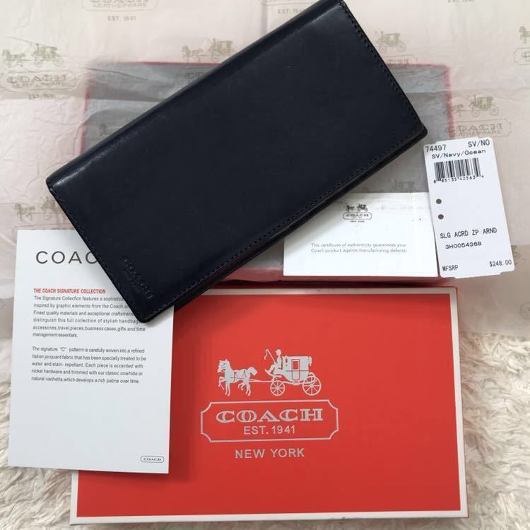 COACH コーチ長財布（ネイビー） | 2XLPRO.COM