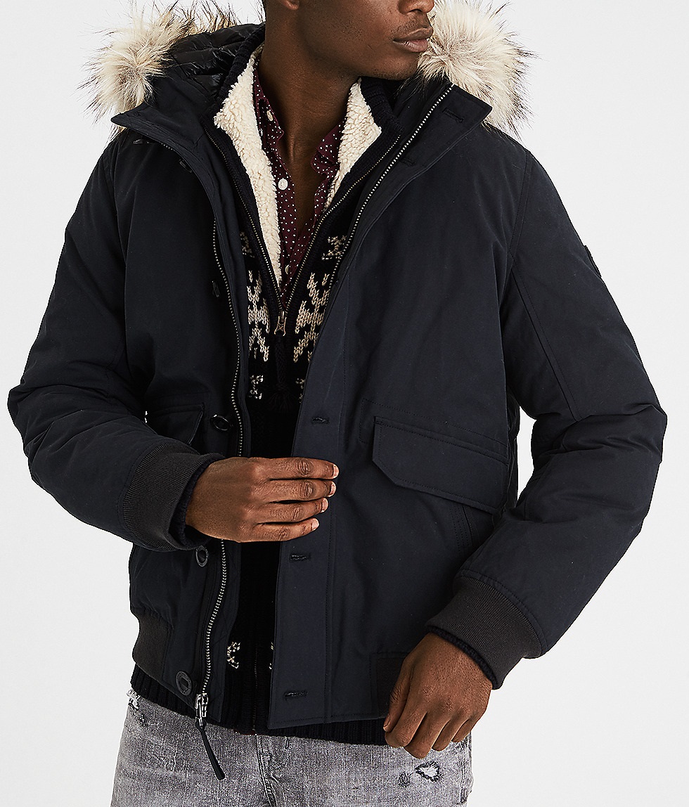 セール！！ラスト！！◇◆AE/アメリカンイーグル/ EXPEDITION BOMBER /ダウンジャケット / US XXL / Gray /