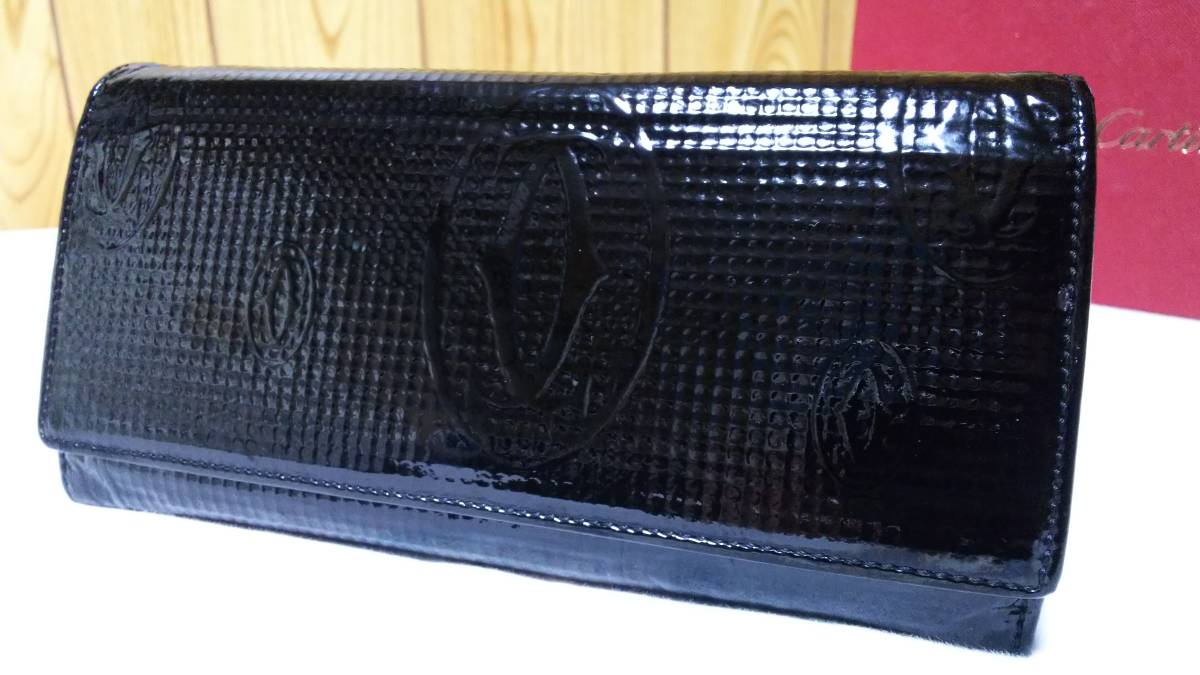 カルティエ 長財布 ハッピーバースデー 希少バイカラー 2Cロゴ Cartier
