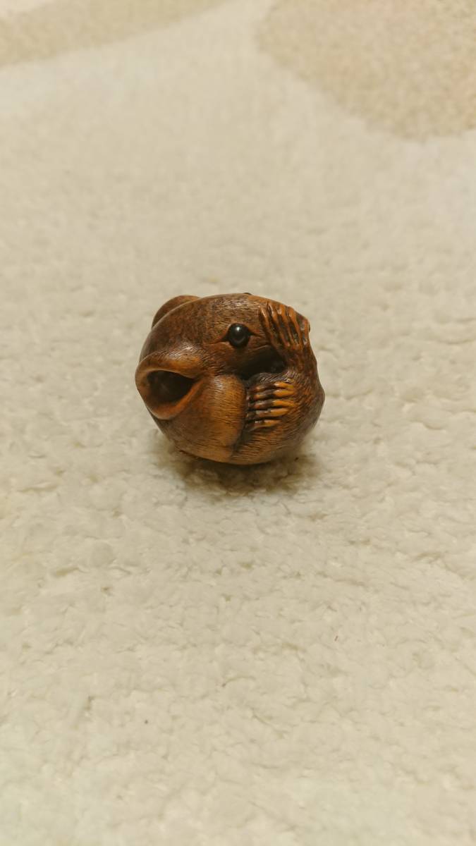 根付　丸ネズミ　(最終価格) 根付(丸鼠) 丸ネズミ根付け Netsuke of 【公式通販】