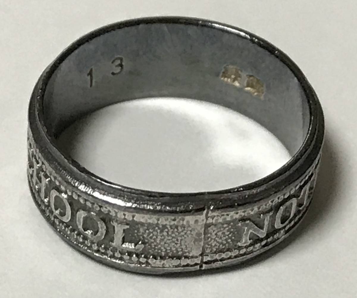 銀製 指輪 シルバーリング 卒業記念 １３号 。_5